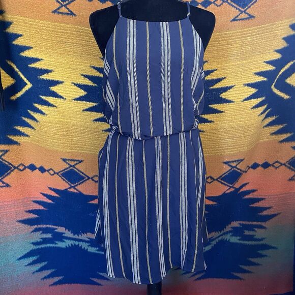 NWT Sandy & Sid Mini Dress. Pockets! Size Large. Boho. Keyhole In Back. - Picture 1 of 12